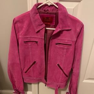 COPY - Pink leather Paris Blues jacket. New never worn with tags.